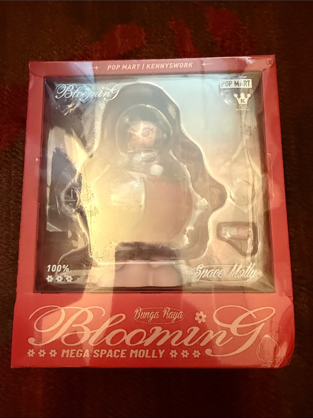 Popmart bloom Mega Space Molly Toy - Red and Pink 100% authentic Malaysia